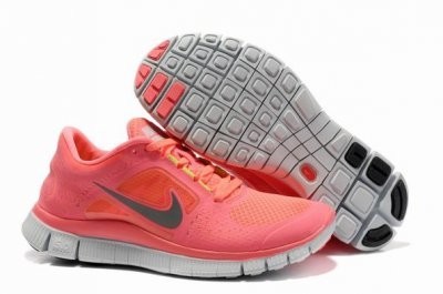 Nike Free 5.0 V3 Womens Running Shoes Pink Silver